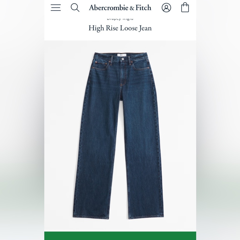Abercrombie & Fitch Blue Flare Wide Leg Jeans